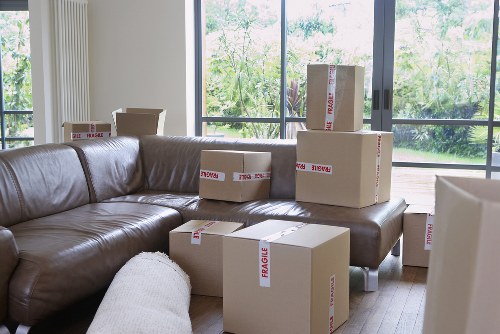 Furniture being carefully moved from a West London home