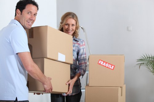 Moving van loaded with boxes for a West London relocation